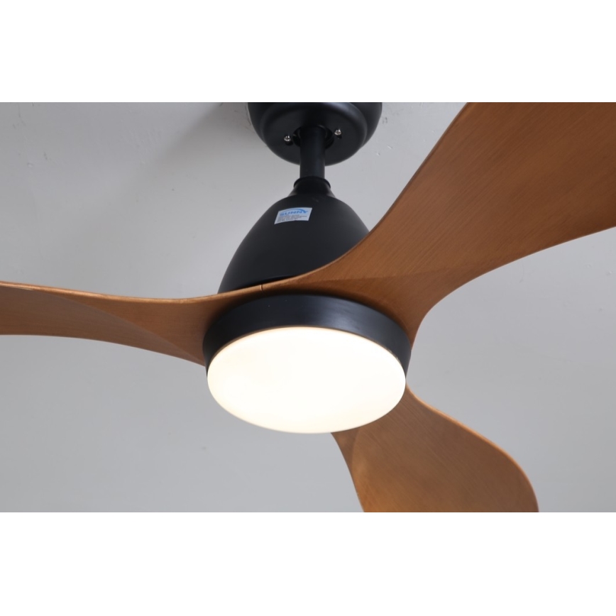 Immax NEO 07141-B - LED Вентилатор за таван NEO LITE FRESCO LED/18W/230V Tuya Wi-Fi черен/кафяв+ дистанционно управление