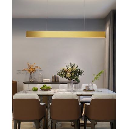 Immax NEO 07157-G120X - LED RGB+CCTW Димируем пендел MILANO LED/40W/230V Tuya златист