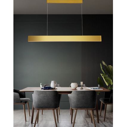 Immax NEO 07157-G120X - LED RGB+CCTW Димируем пендел MILANO LED/40W/230V Tuya златист