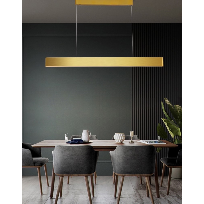 Immax NEO 07157-G120X - LED RGB+CCTW Димируем пендел MILANO LED/40W/230V Tuya златист