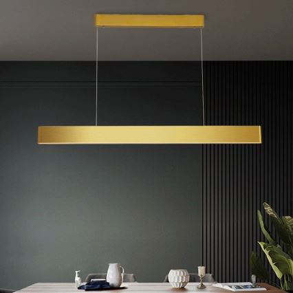 Immax NEO 07157-G120X - LED RGB+CCTW Димируем пендел MILANO LED/40W/230V Tuya златист