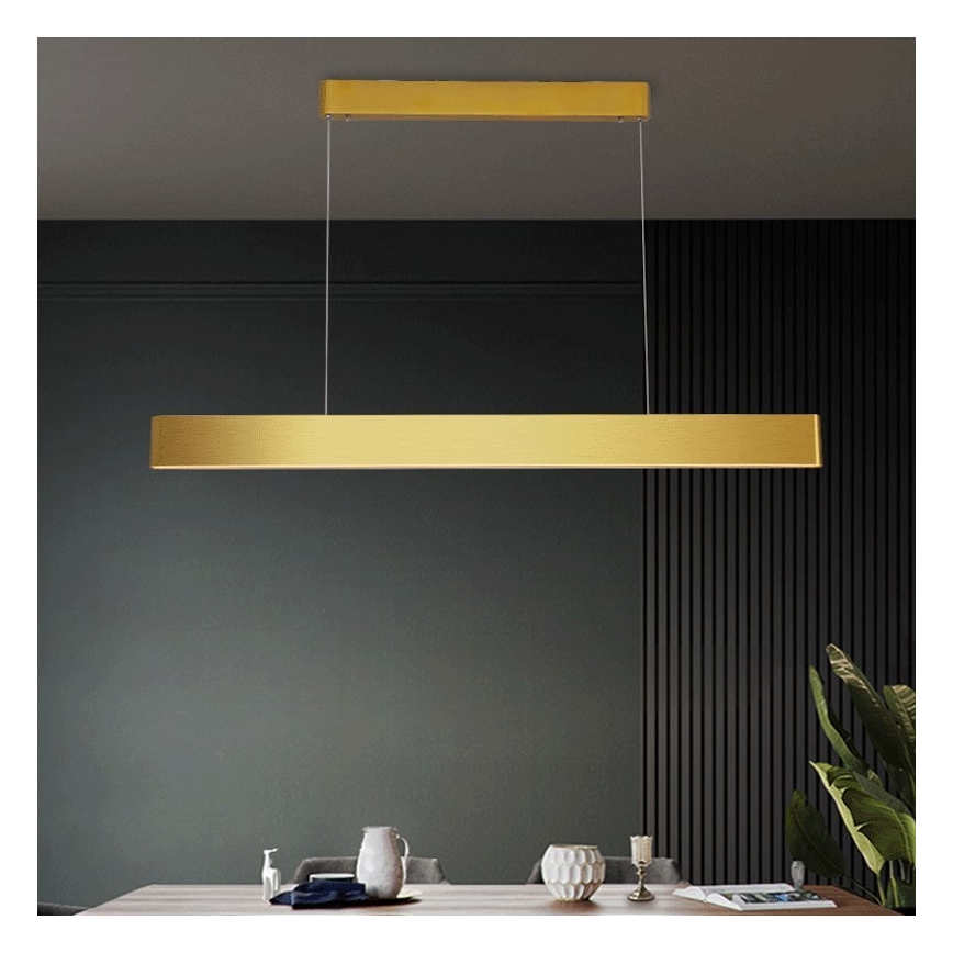 Immax NEO 07157-G120X - LED RGB+CCTW Димируем пендел MILANO LED/40W/230V Tuya златист