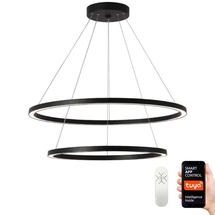 Immax NEO 07158-B80-60 - LED Димируем пендел FINO LED/93W/230V Tuya черен + дистанционно
