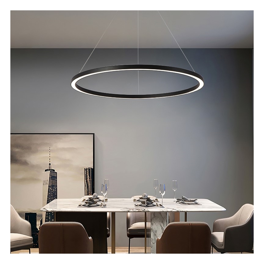 Immax NEO 07158-B80 - LED Димируем пендел FINO LED/60W/230V Tuya черен + дистанционно