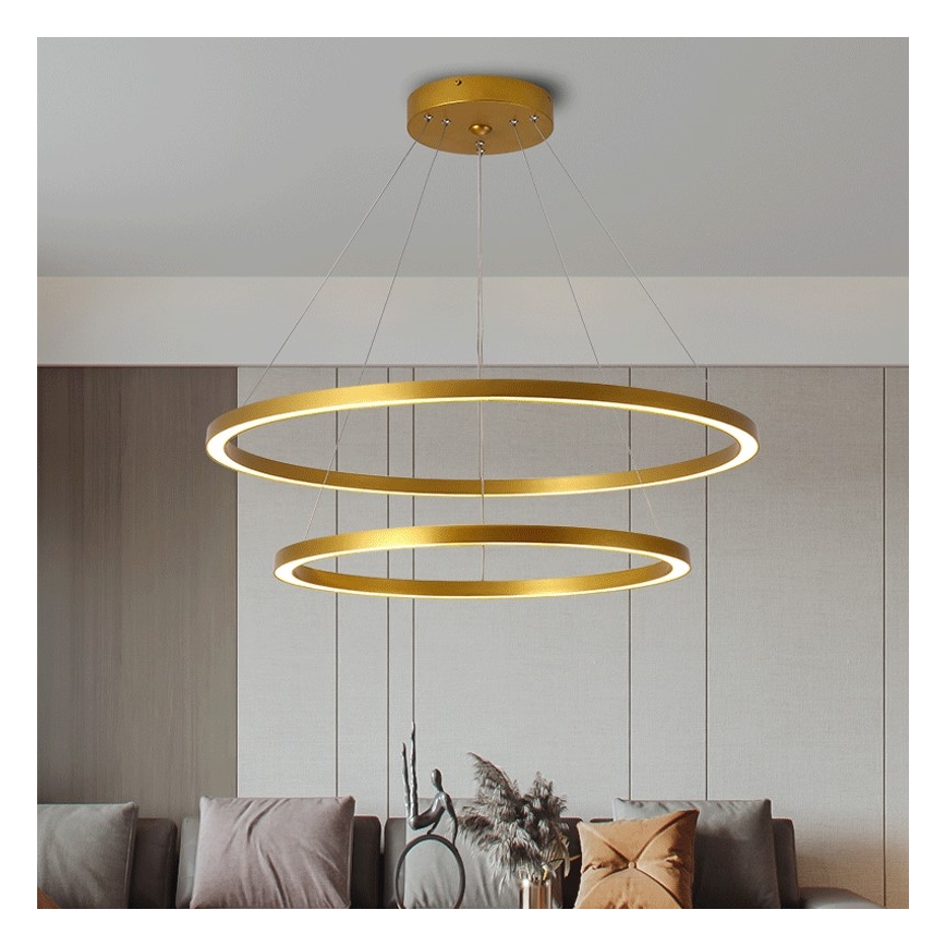 Immax NEO 07159-G80-60 - LED Димируем пендел FINO LED/93W/230V Tuya златист + дистанционно