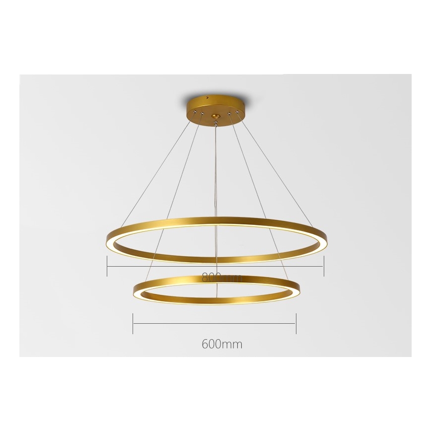 Immax NEO 07159-G80-60 - LED Димируем пендел FINO LED/93W/230V Tuya златист + дистанционно
