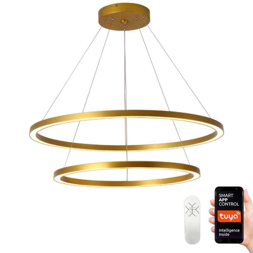 Immax NEO 07159-G80-60 - LED Димируем пендел FINO LED/93W/230V Tuya златист + дистанционно