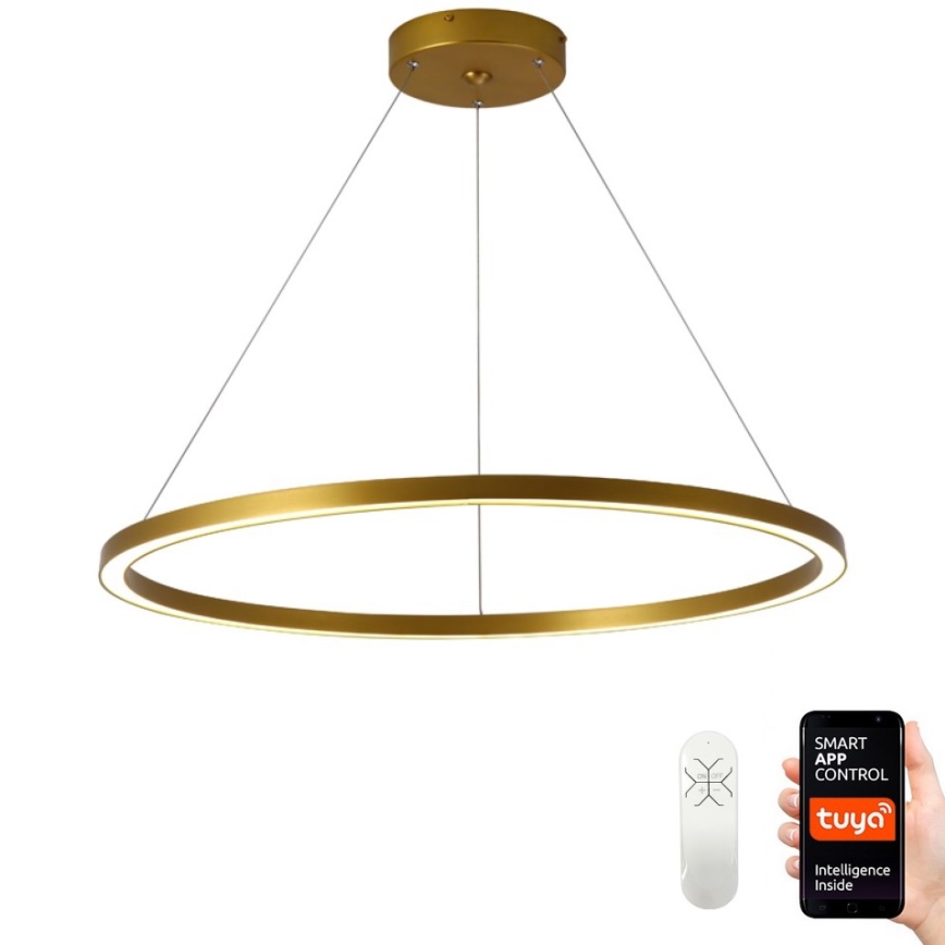Immax NEO 07159-G80 - LED Димируем пендел FINO LED/60W/230V Tuya златист + дистанционно