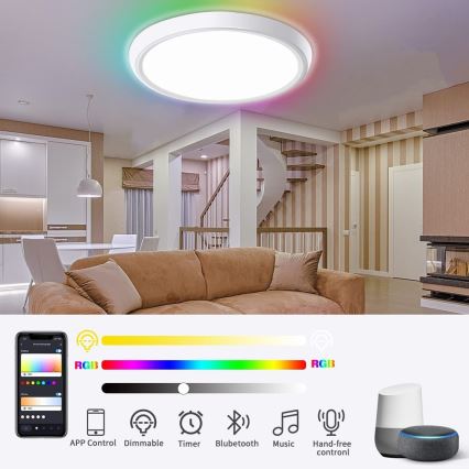 Immax NEO 07164-40 - LED RGB+CCT регулируемо таванно осветително тяло NEO LITE TUDO LED/50W/230V Wi-Fi Tuya + дистанционно управление