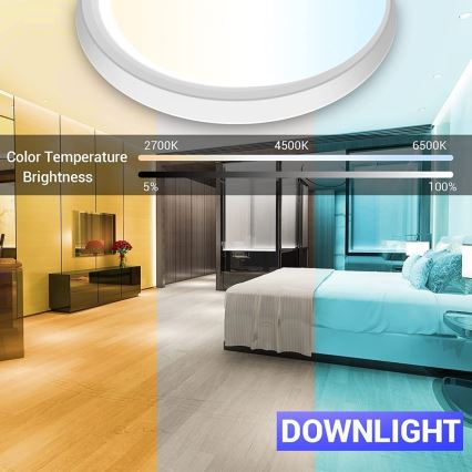 Immax NEO 07164-40 - LED RGB+CCT регулируемо таванно осветително тяло NEO LITE TUDO LED/50W/230V Wi-Fi Tuya + дистанционно управление