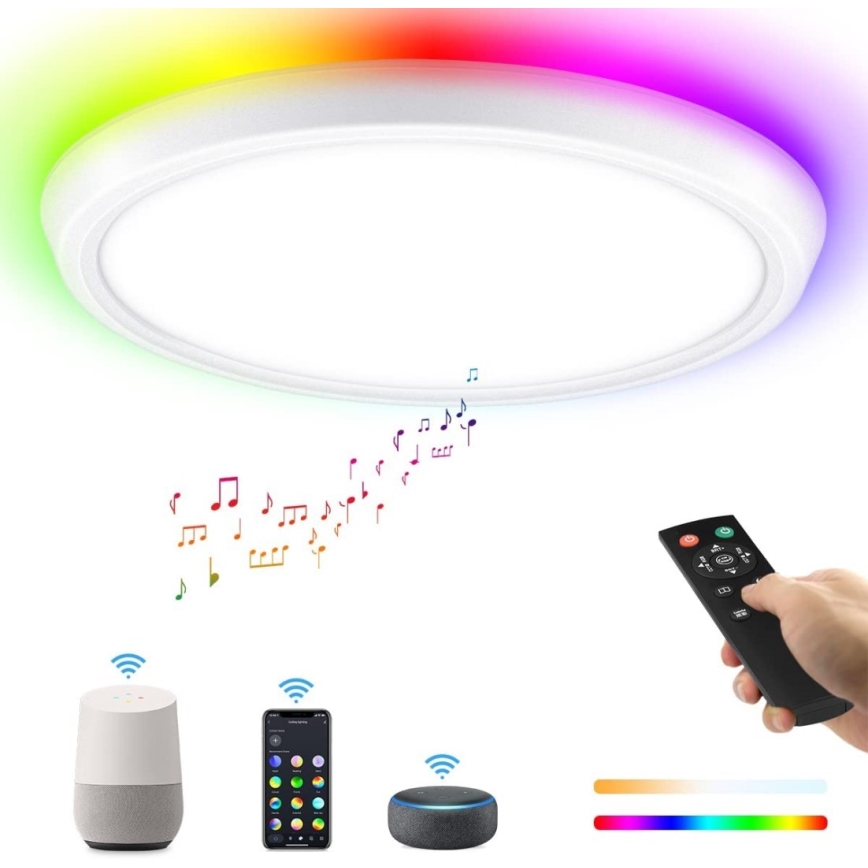 Immax NEO 07164-40 - LED RGB+CCT регулируемо таванно осветително тяло NEO LITE TUDO LED/50W/230V Wi-Fi Tuya + дистанционно управление