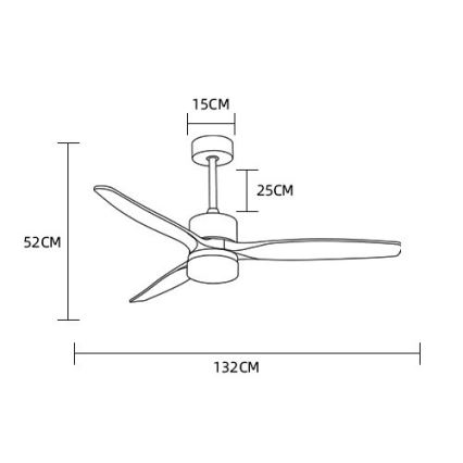 Immax NEO 07165-S - LED Вентилатор за таван ELEGANTE LED/18W/230V дъб Wi-Fi Tuya + дистанционно управление