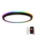 Immax NEO 07166-B40 - LED RGB+CCT регулируемо таванно осветително тяло NEO LITE TUDO LED/50W/230V Wi-Fi Tuya черно + дистанционно управление