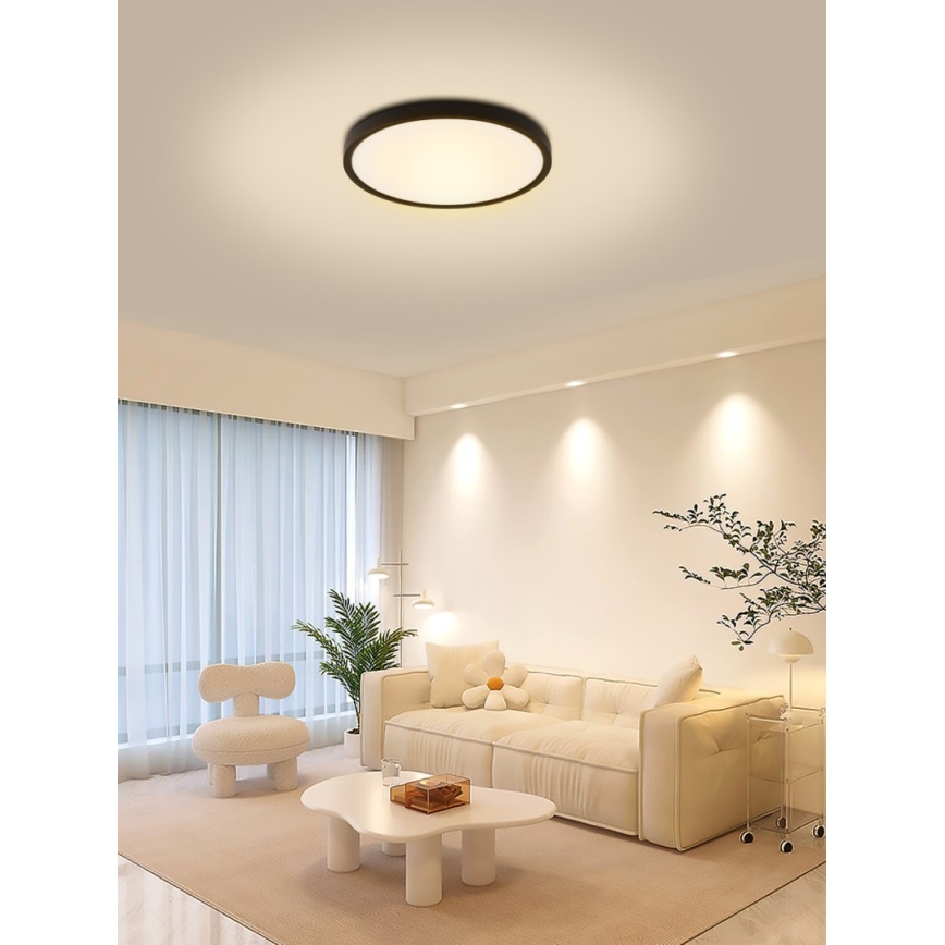 Immax NEO 07166-B40 - LED RGB+CCT регулируемо таванно осветително тяло NEO LITE TUDO LED/50W/230V Wi-Fi Tuya черно + дистанционно управление