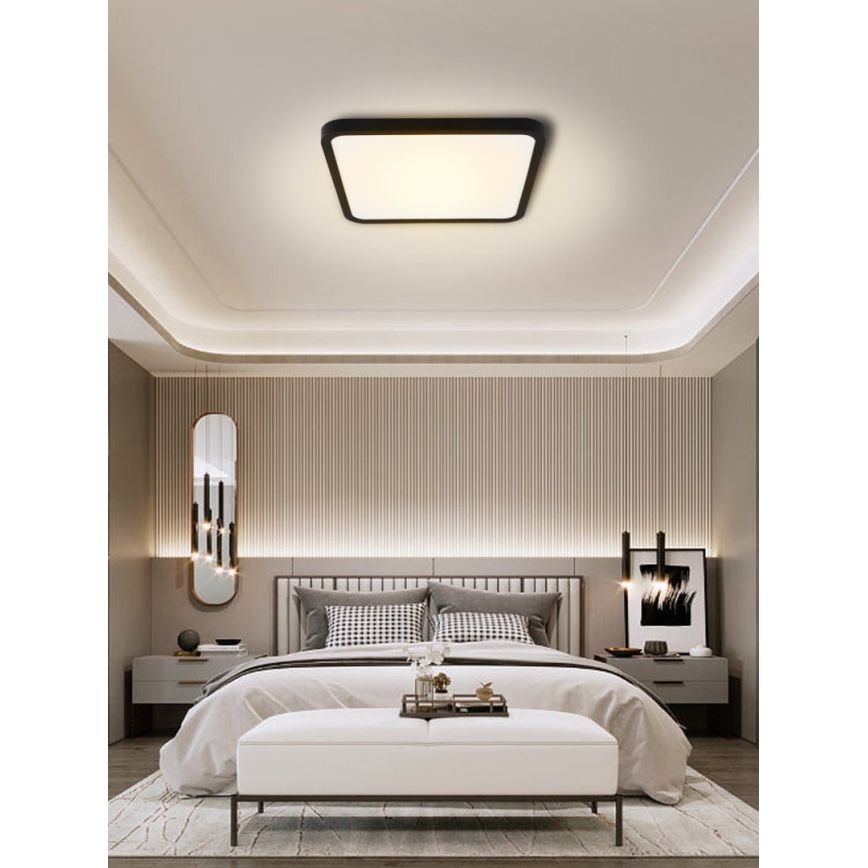 Immax NEO 07167-B40 - LED RGB+CCT Димируем плафон NEO LITE TUDO LED/50W/230V Wi-Fi Tuya черен + дистанционно управление