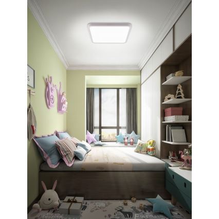 Immax NEO 07168-W40 - LED RGB+CCT Димируем плафон NEO LITE TUDO LED/50W/230V Wi-Fi Tuya бял + дистанционно управление