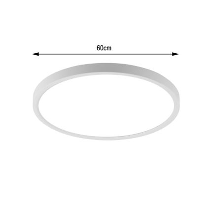 Immax NEO 07169-W60 - LED RGB+CCT Димируем плафон NEO LITE TUDO 65W/230V 2700-6500K Wi-Fi Tuya + дистанционно управление бял