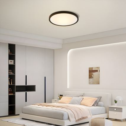 Immax NEO 07170-B60 - LED RGB+CCT Димируем плафон NEO LITE TUDO LED/65W/230V 2700-6500K Wi-Fi Tuya черен + дистанционно управление