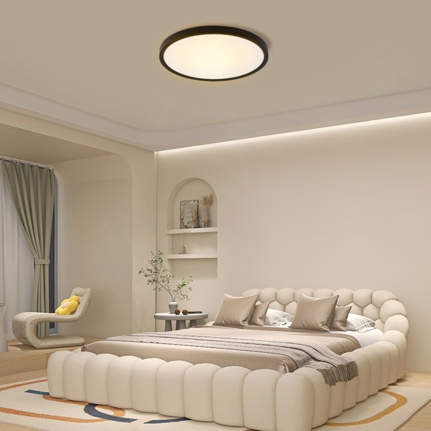 Immax NEO 07170-B60 - LED RGB+CCT Димируем плафон NEO LITE TUDO LED/65W/230V 2700-6500K Wi-Fi Tuya черен + дистанционно управление