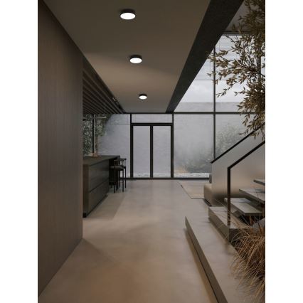 Immax NEO 07200L - LED Димируем плафон RONDATE LED/18W/230V 3000-6000K Ø 25 cm черен Tuya + дистанционно управление