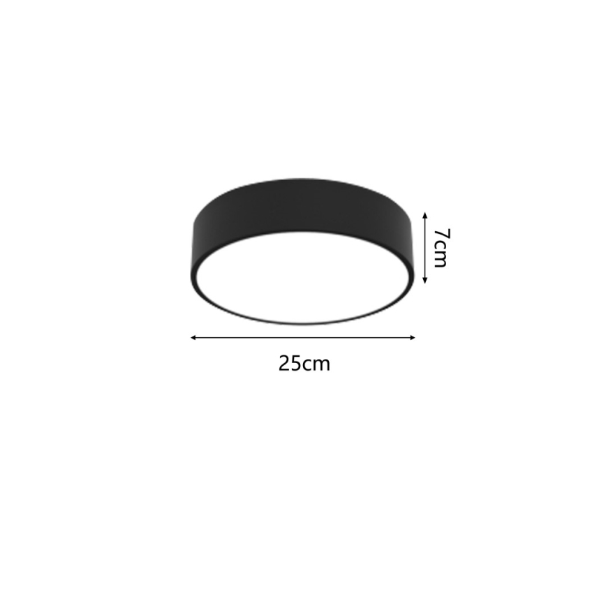 Immax NEO 07200L - LED Димируем плафон RONDATE LED/18W/230V 3000-6000K Ø 25 cm черен Tuya + дистанционно управление