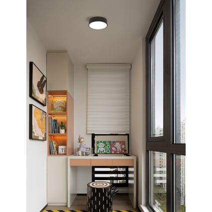 Immax NEO 07200L - LED Димируем плафон RONDATE LED/18W/230V 3000-6000K Ø 25 cm черен Tuya + дистанционно управление