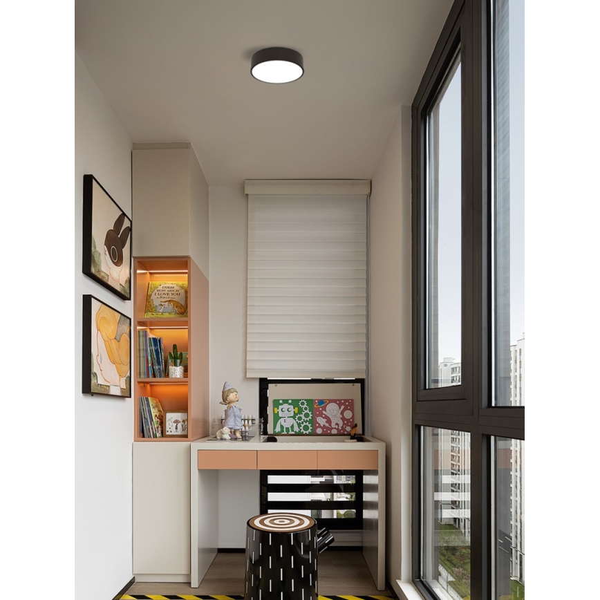 Immax NEO 07200L - LED Димируем плафон RONDATE LED/18W/230V 3000-6000K Ø 25 cm черен Tuya + дистанционно управление