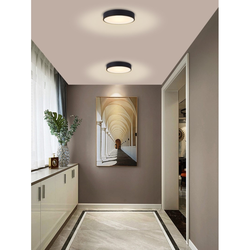 Immax NEO 07201L - LED Димируем плафон RONDATE LED/28W/230V черен Tuya + дистанционно управление
