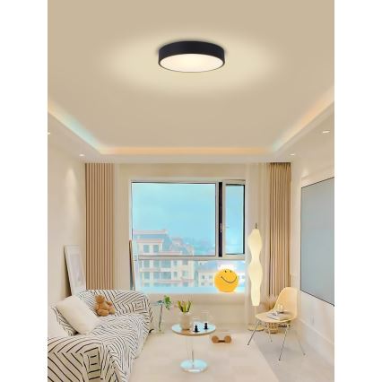 Immax NEO 07201L - LED Димируем плафон RONDATE LED/28W/230V черен Tuya + дистанционно управление