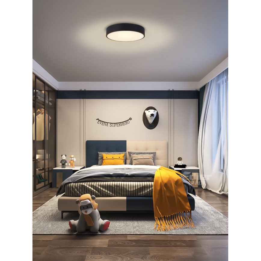 Immax NEO 07201L - LED Димируем плафон RONDATE LED/28W/230V черен Tuya + дистанционно управление