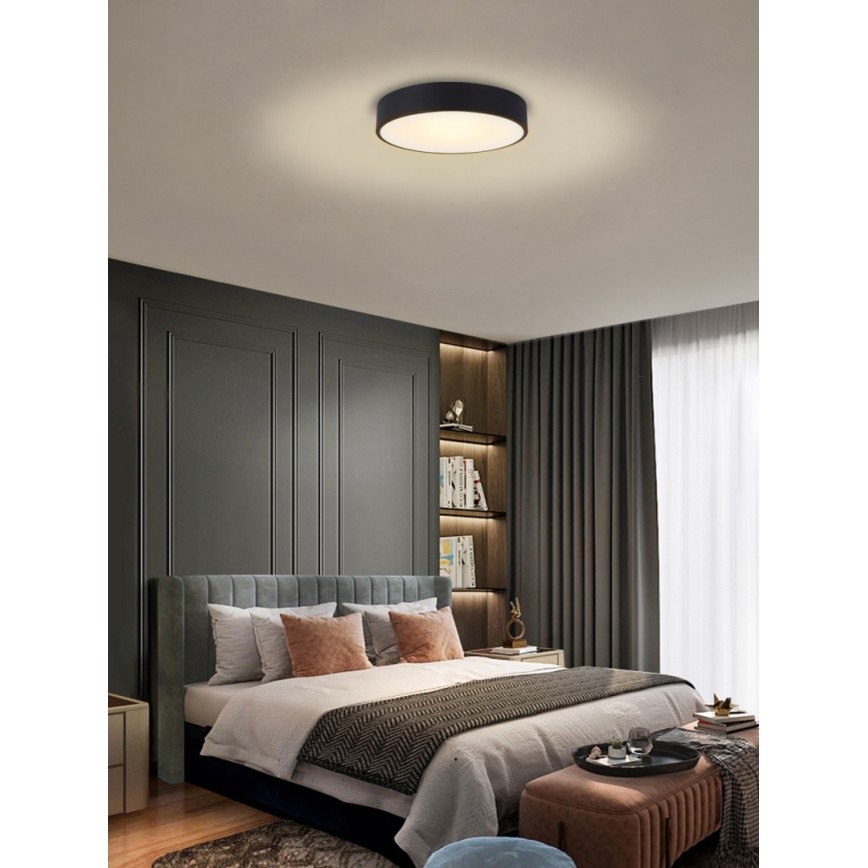 Immax NEO 07201L - LED Димируем плафон RONDATE LED/28W/230V черен Tuya + дистанционно управление