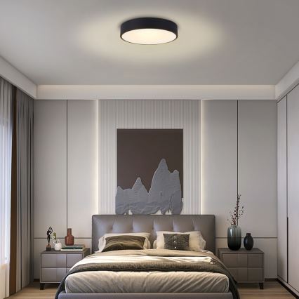 Immax NEO 07201L - LED Димируем плафон RONDATE LED/28W/230V черен Tuya + дистанционно управление