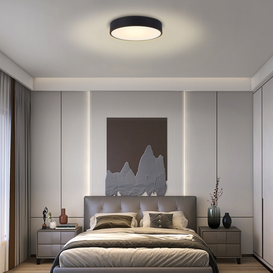Immax NEO 07201L - LED Димируем плафон RONDATE LED/28W/230V черен Tuya + дистанционно управление