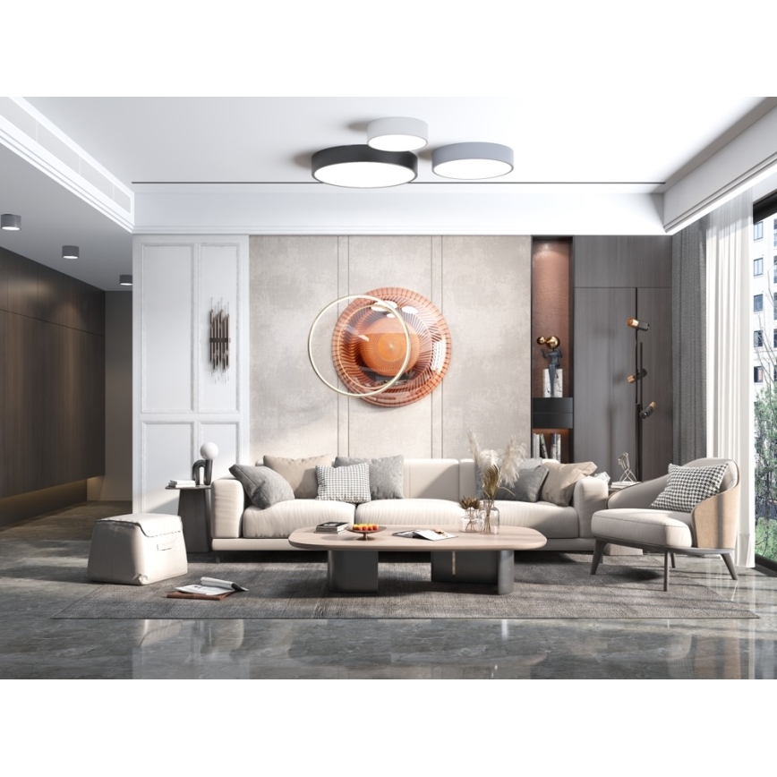 Immax NEO 07201L - LED Димируем плафон RONDATE LED/28W/230V черен Tuya + дистанционно управление