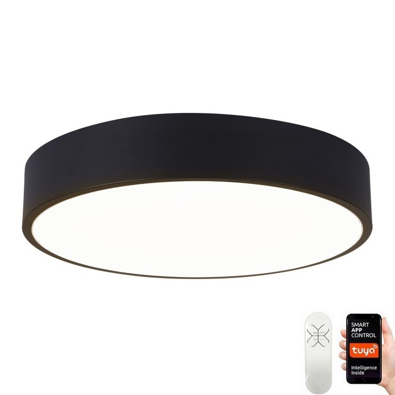 Immax NEO 07201L - LED Димируем плафон RONDATE LED/28W/230V черен Tuya + дистанционно управление