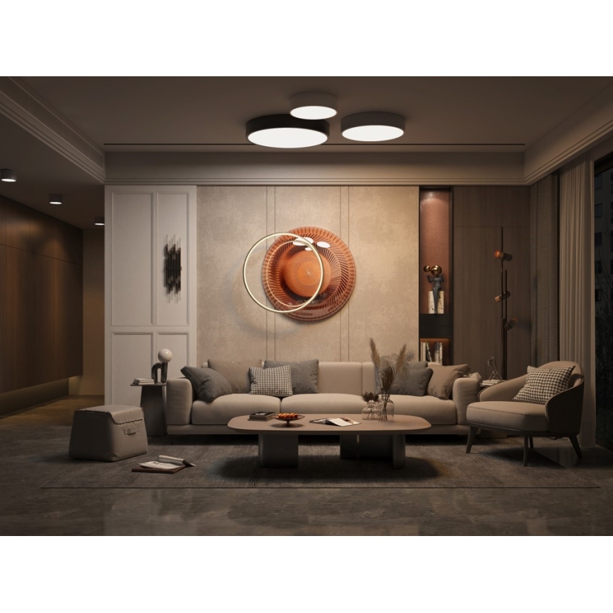 Immax NEO 07201L - LED регулируемо таванно осветително тяло RONDATE LED/28W/230V черно Tuya + дистанционно управление