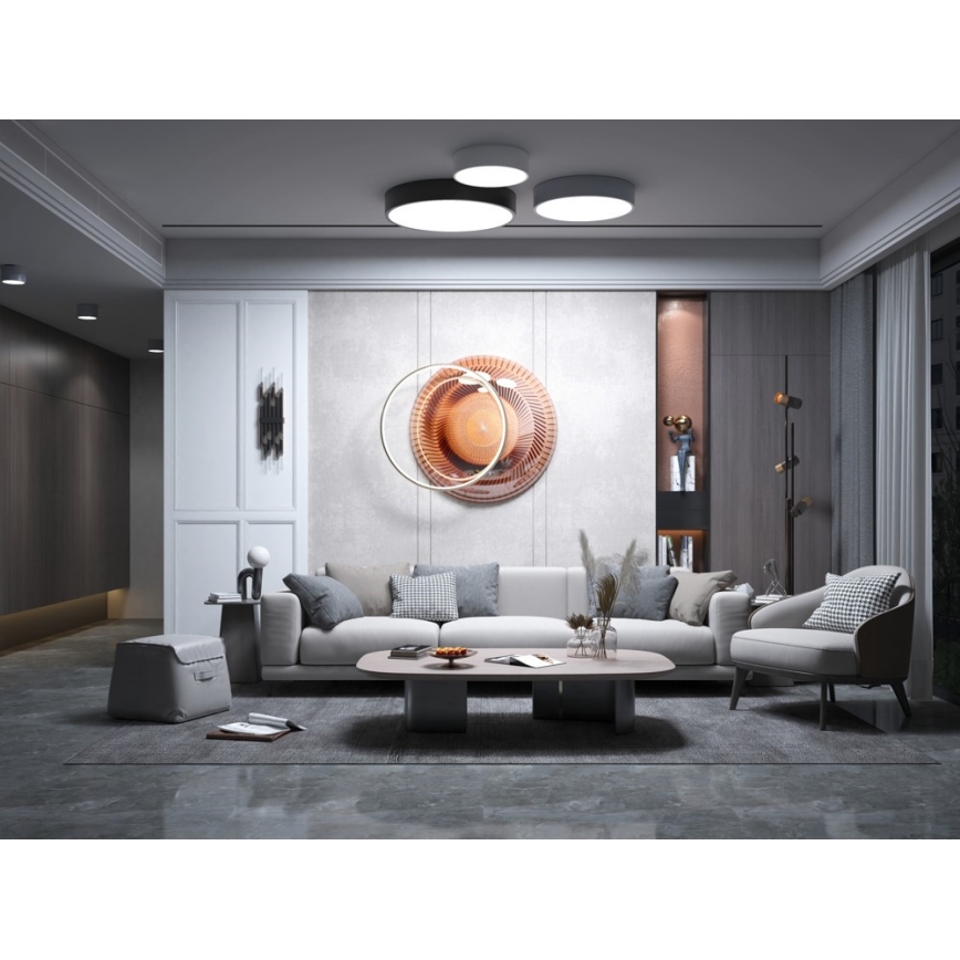 Immax NEO 07201L - LED регулируемо таванно осветително тяло RONDATE LED/28W/230V черно Tuya + дистанционно управление