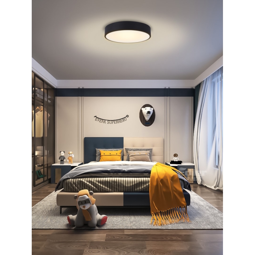 Immax NEO 07202L - LED Димируем плафон RONDATE LED/53W/230V черен Tuya + дистанционно управление