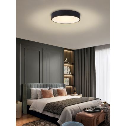 Immax NEO 07202L - LED Димируем плафон RONDATE LED/53W/230V черен Tuya + дистанционно управление
