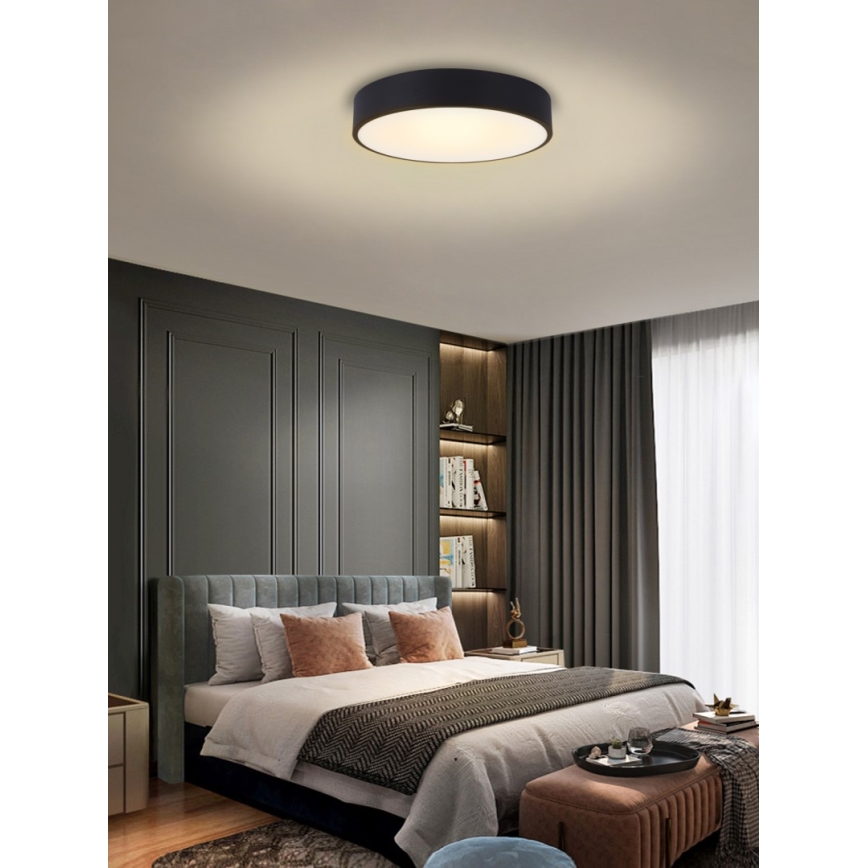 Immax NEO 07202L - LED Димируем плафон RONDATE LED/53W/230V черен Tuya + дистанционно управление