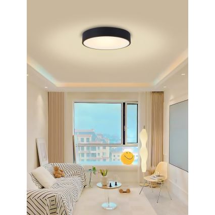 Immax NEO 07202L - LED Димируем плафон RONDATE LED/53W/230V черен Tuya + дистанционно управление