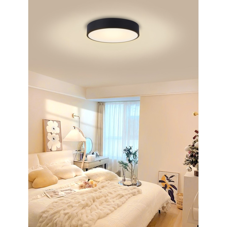 Immax NEO 07202L - LED Димируем плафон RONDATE LED/53W/230V черен Tuya + дистанционно управление