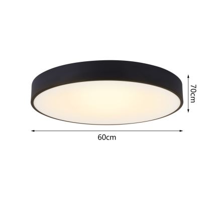 Immax NEO 07202L - LED Димируем плафон RONDATE LED/53W/230V черен Tuya + дистанционно управление