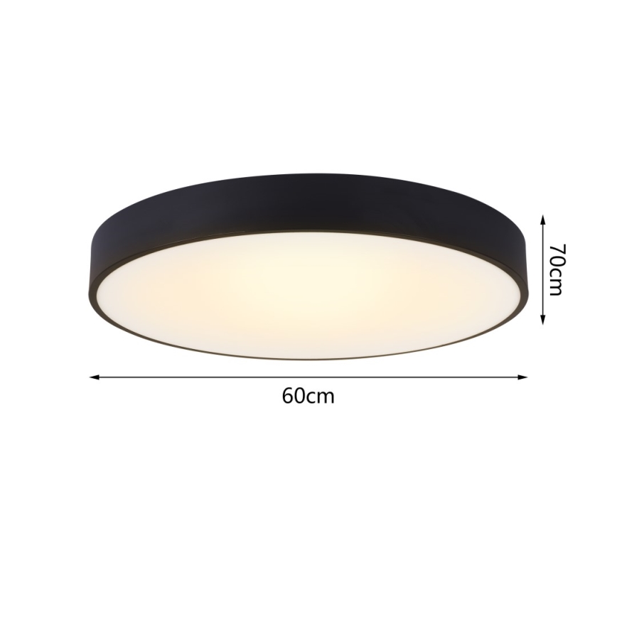 Immax NEO 07202L - LED Димируем плафон RONDATE LED/53W/230V черен Tuya + дистанционно управление