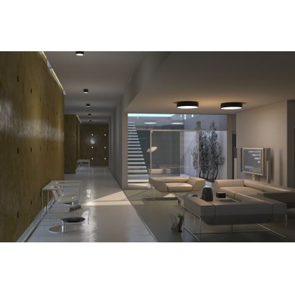 Immax NEO 07202L - LED Димируем плафон RONDATE LED/53W/230V черен Tuya + дистанционно управление