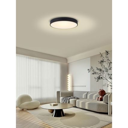Immax NEO 07202L - LED Димируем плафон RONDATE LED/53W/230V черен Tuya + дистанционно управление