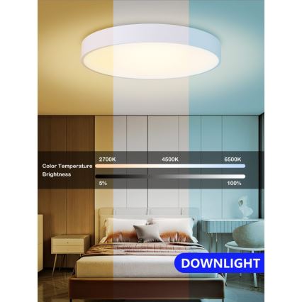 Immax NEO 07206L - LED Димируем плафон RONDATE LED/53W/230V бял Tuya + дистанционно управление