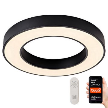 Immax NEO 07209L - LED Димируем плафон PASTEL LED/53W/230V 60 см черен Tuya + дистанционно управление