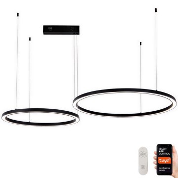 Immax NEO 07216L - LED Димируем пендел FINO LED/93W/230V 60/80 см черен Tuya + дистанционно управление