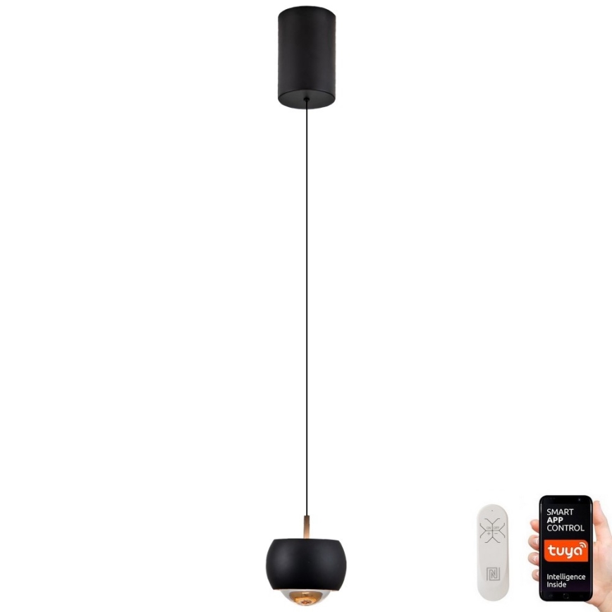 Immax NEO 07219L - LED Димируем пендел DORMINE LED/6W/230V матов черен Tuya + дистанционно управление